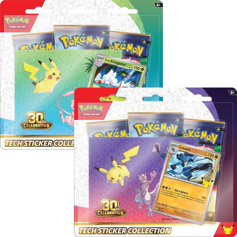 POKEMON 30TH CELEBRATION TECH STICKER COLLECTION 
