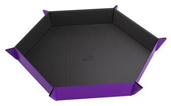 Magnetic Dice Tray Hexagonal Black/Purple